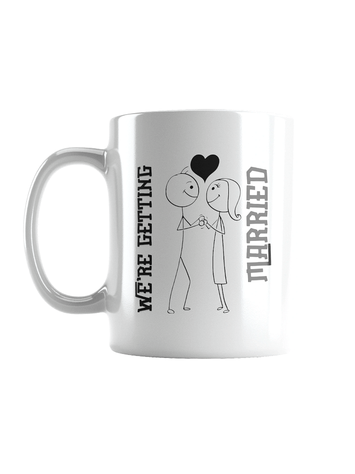 We’re Getting Married! – Cute Stick Figure Engagement Mug product image (2)