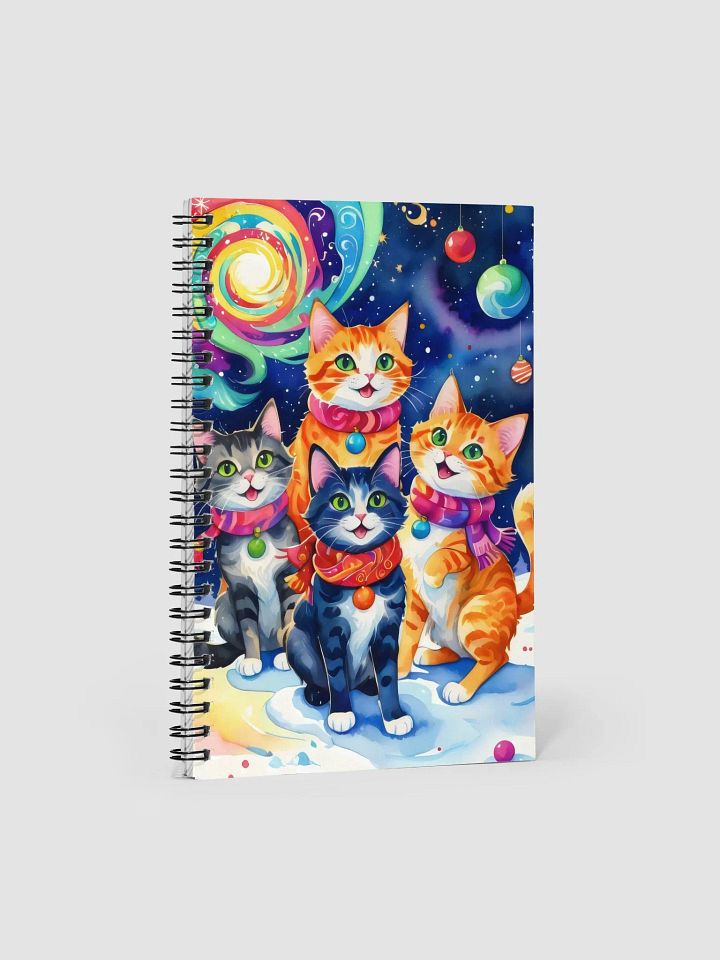 Festive Cats in Scarves Spiral Notebook product image (1)