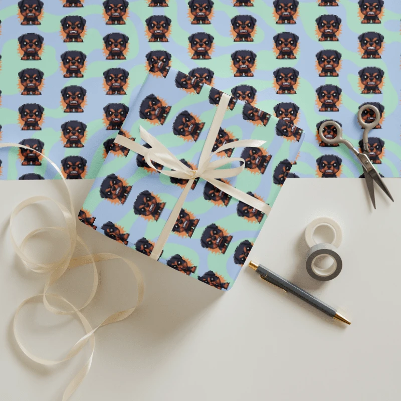 Rottweiler Angry Pup Giftwrap (3 sheets) product image (3)