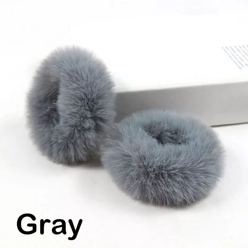 2Pcs Fashion Kid Girl Hair Ring Furry Scrunchie Fluffy Rope Band Ponytail Holder product image (7)