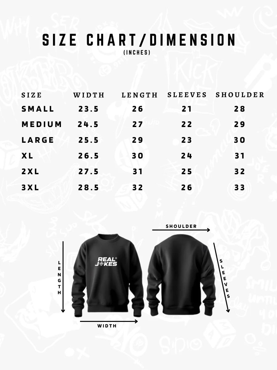 REAL JOKES NLYS (Never Lose Your Smile) Oversized Sweatshirt - Black product image (4)