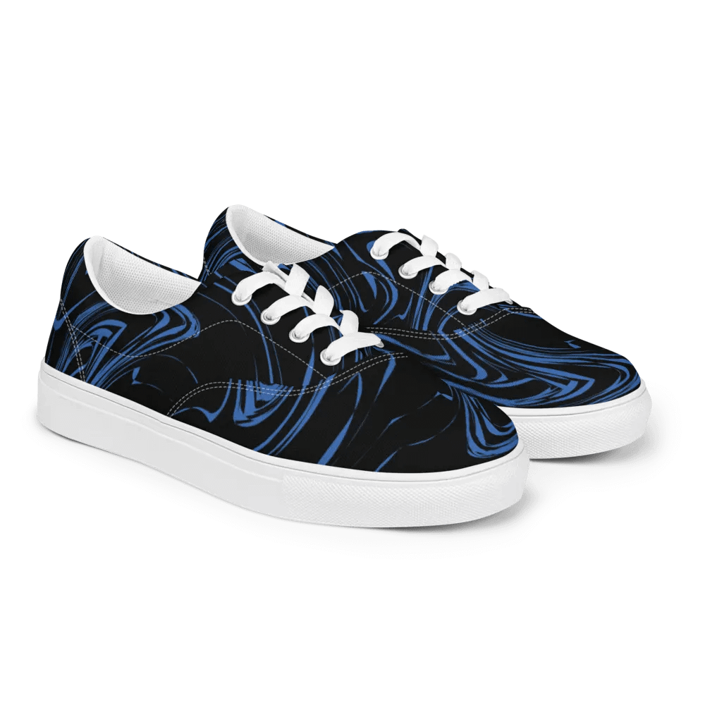 Marbled Blue Women's Lace-Up Shoes product image (3)