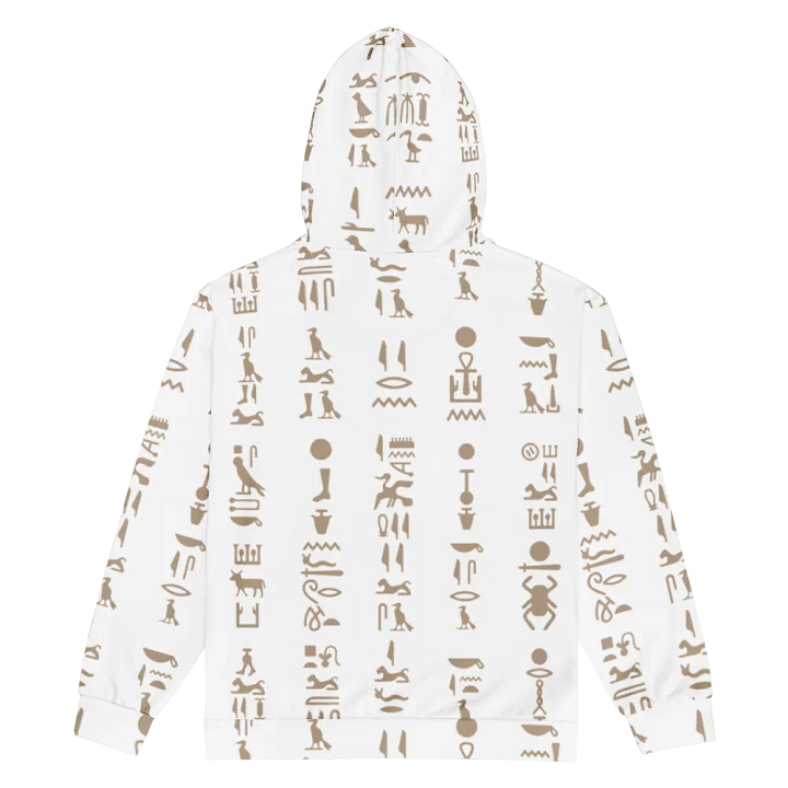 Isis White Hieroglyphs Unisex Zip Hoodie product image (2)