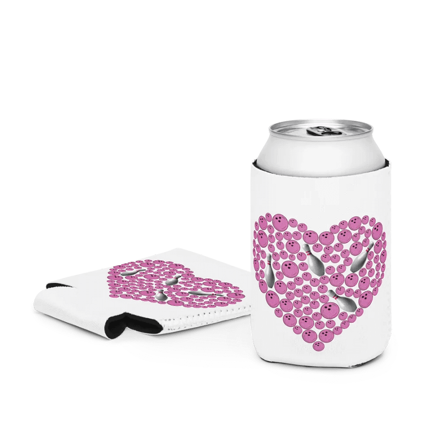 Heart Bowling Strike Can Cooler product image (3)