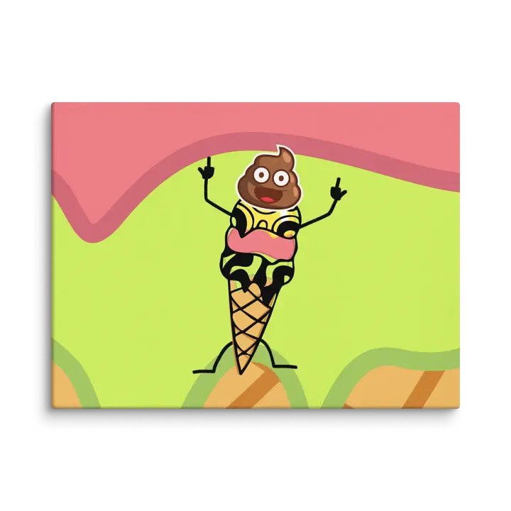 Ice Cream Poo Canvas Print product image (4)