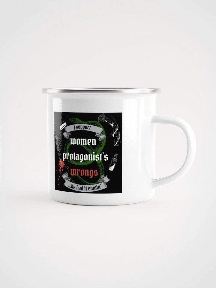 Supporting Women Protagonist's Wrongs Enamel Mug product image (1)
