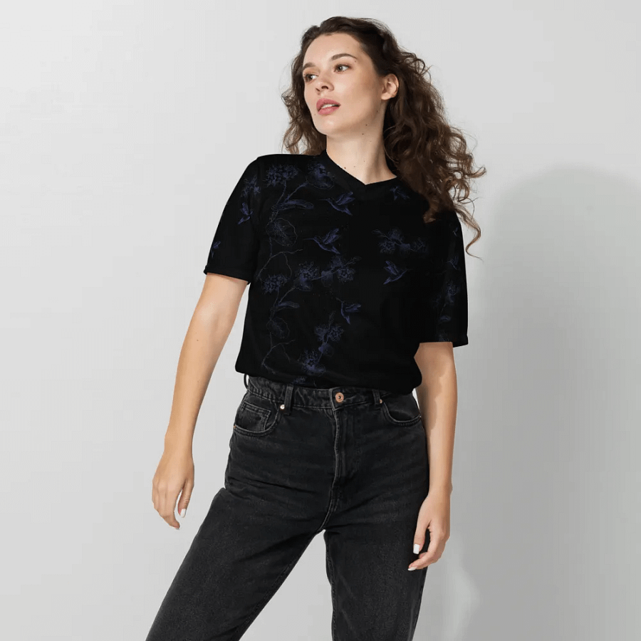 T shirt all over print hummingbird design product image (8)