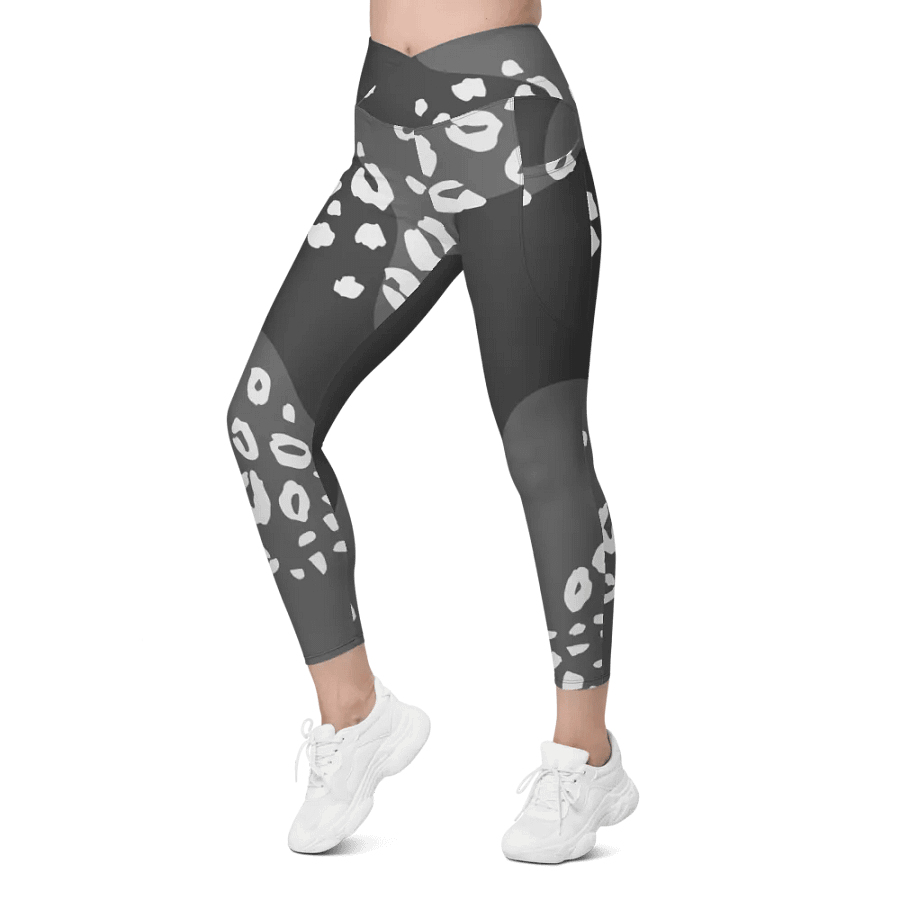 Flowing Grey Camo Leggings with Pockets product image (6)