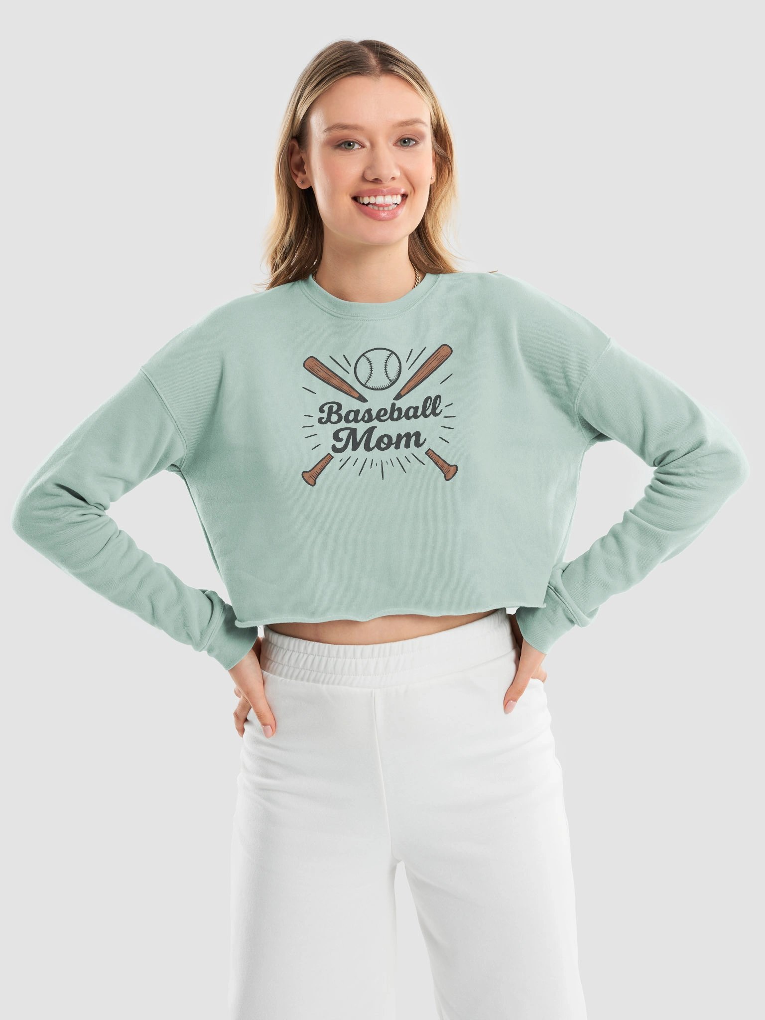 Baseball Mom Crop Top – Vintage Sports Style for Game Day Moms product image (9)