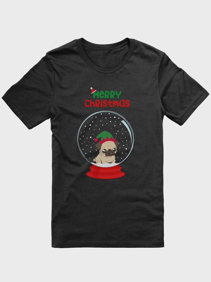 Christmas Pug Snow Globe T-Shirt product image (1)