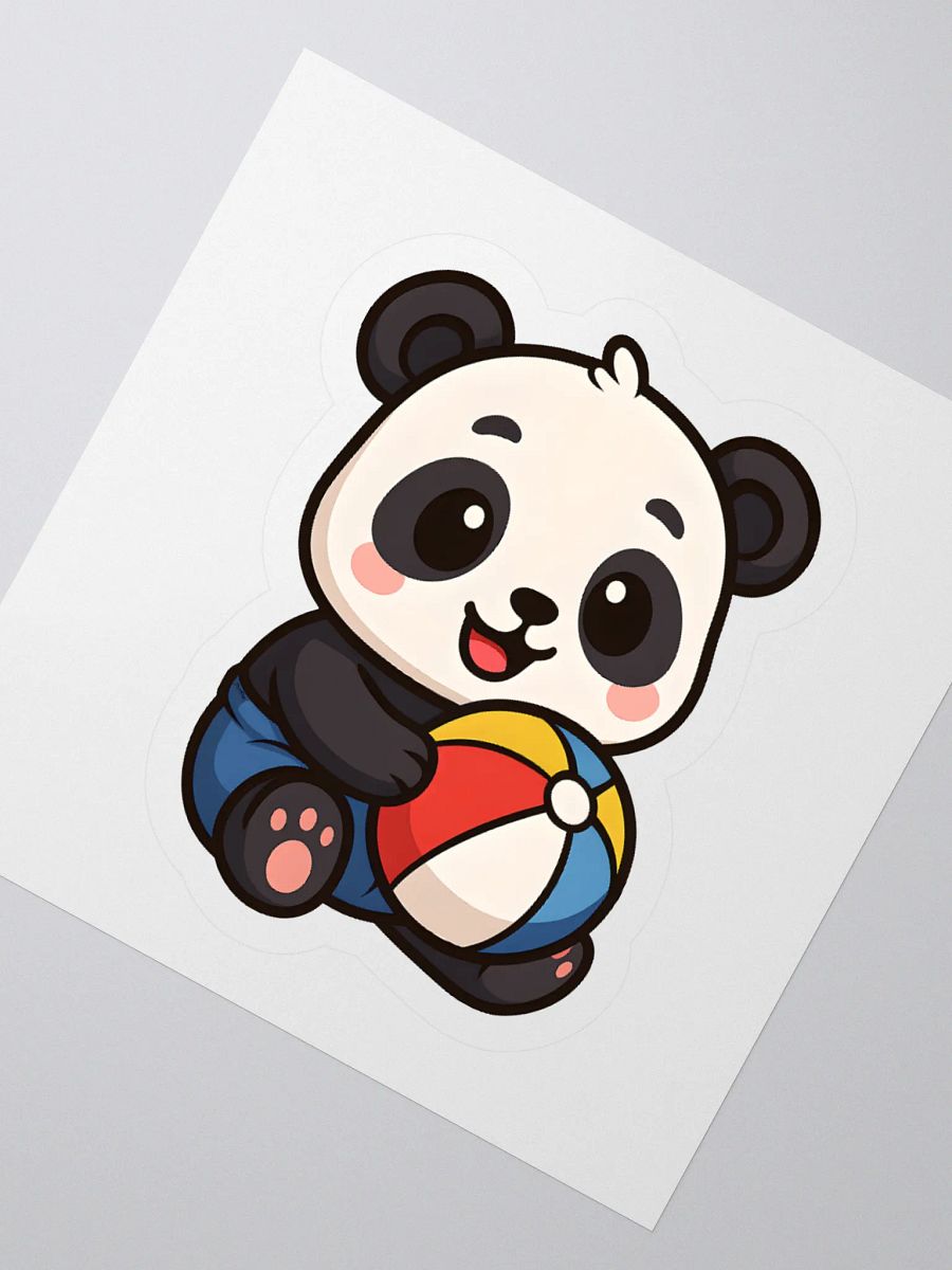 Cute Sticker of Panda with Beach Ball product image (2)