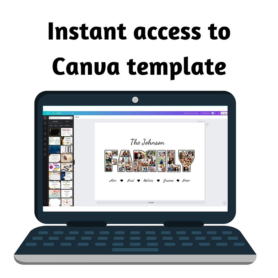 Family Photo Collage Canva Template product image (3)