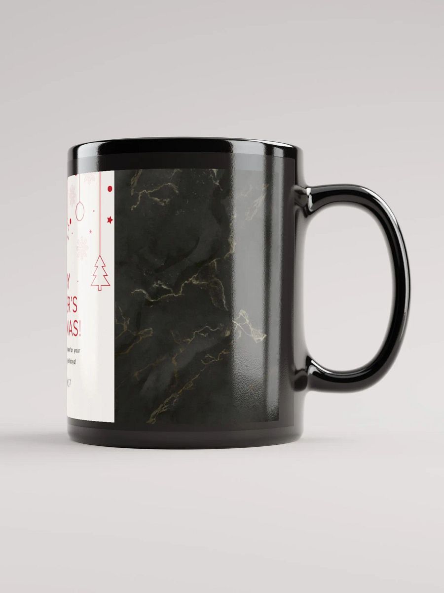 Merry Roesler's Christmas! Black Glossy Mug product image (2)