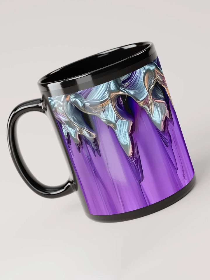 Purple & Melted Metallic Painted Black Glossy Mug product image (1)