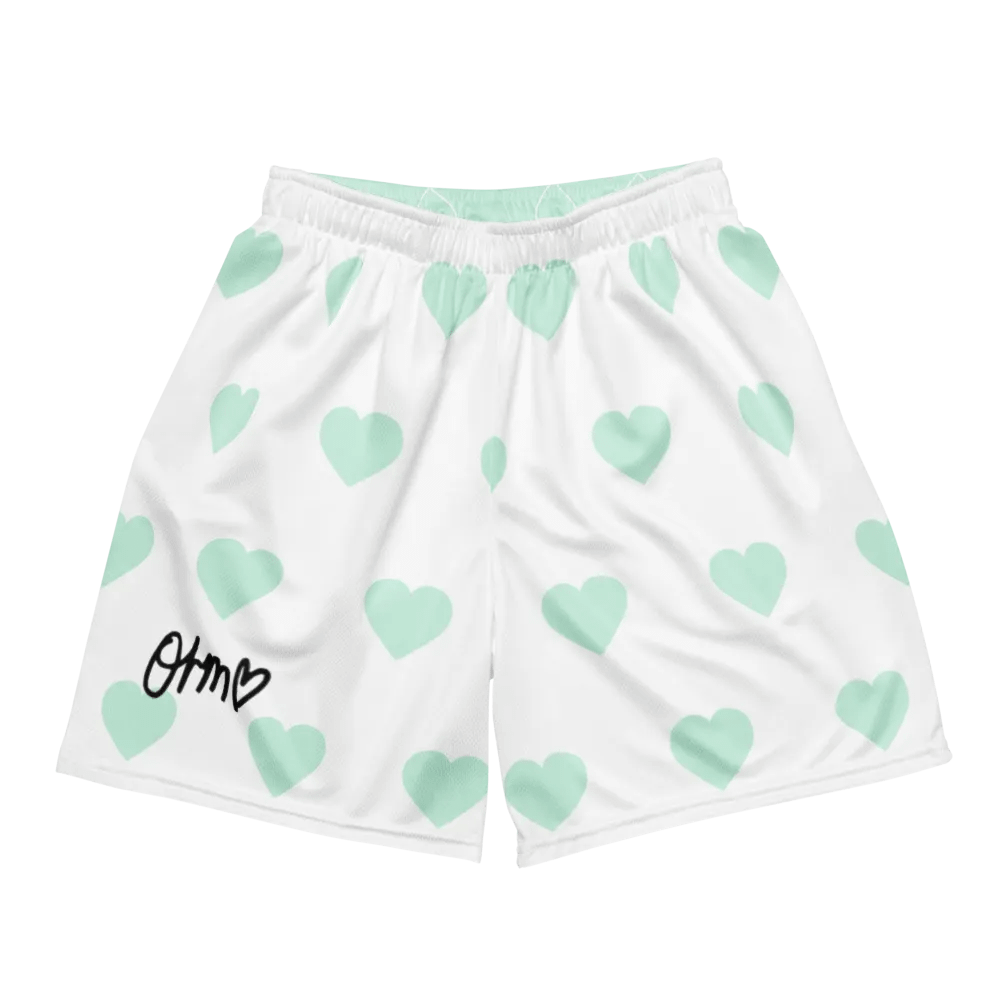 Orm Kornnaphat Unisex Mesh Shorts (White & Blue) product image (1)