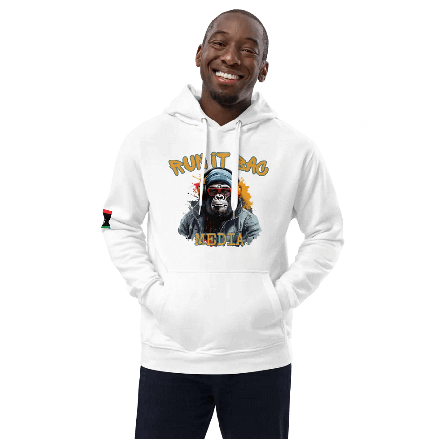 Official RUN It BAC Media White Hoodies product image (1)
