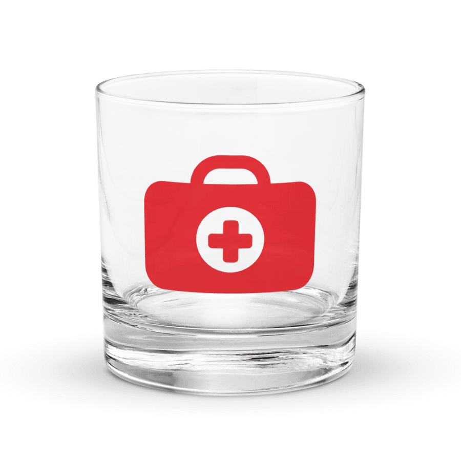 "First Aid Kit" Rocks Glass product image (1)