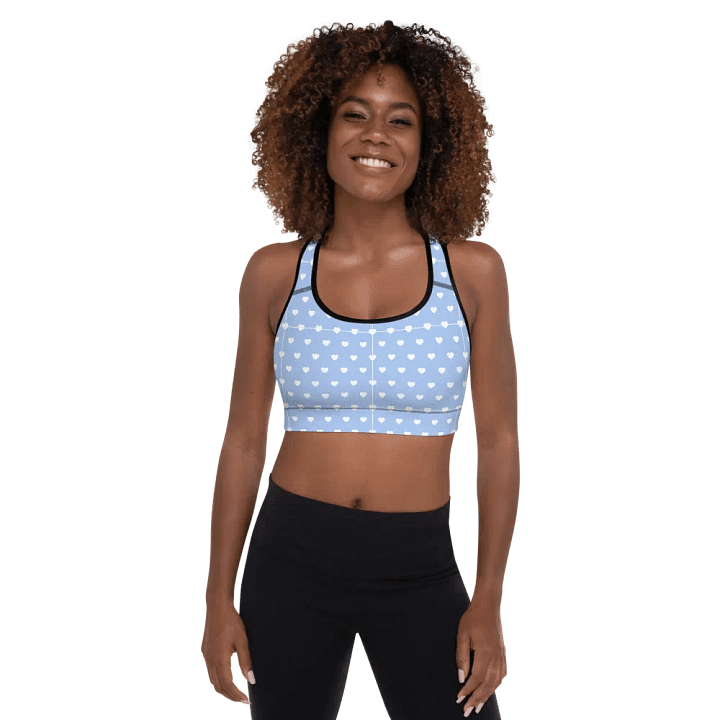 Pastel Heart Seamless Pattern Padded Sports Bra - V4 product image (2)