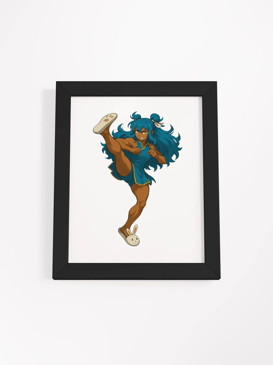 Dynamic Blue Bunny Kick Framed Poster product image (1)