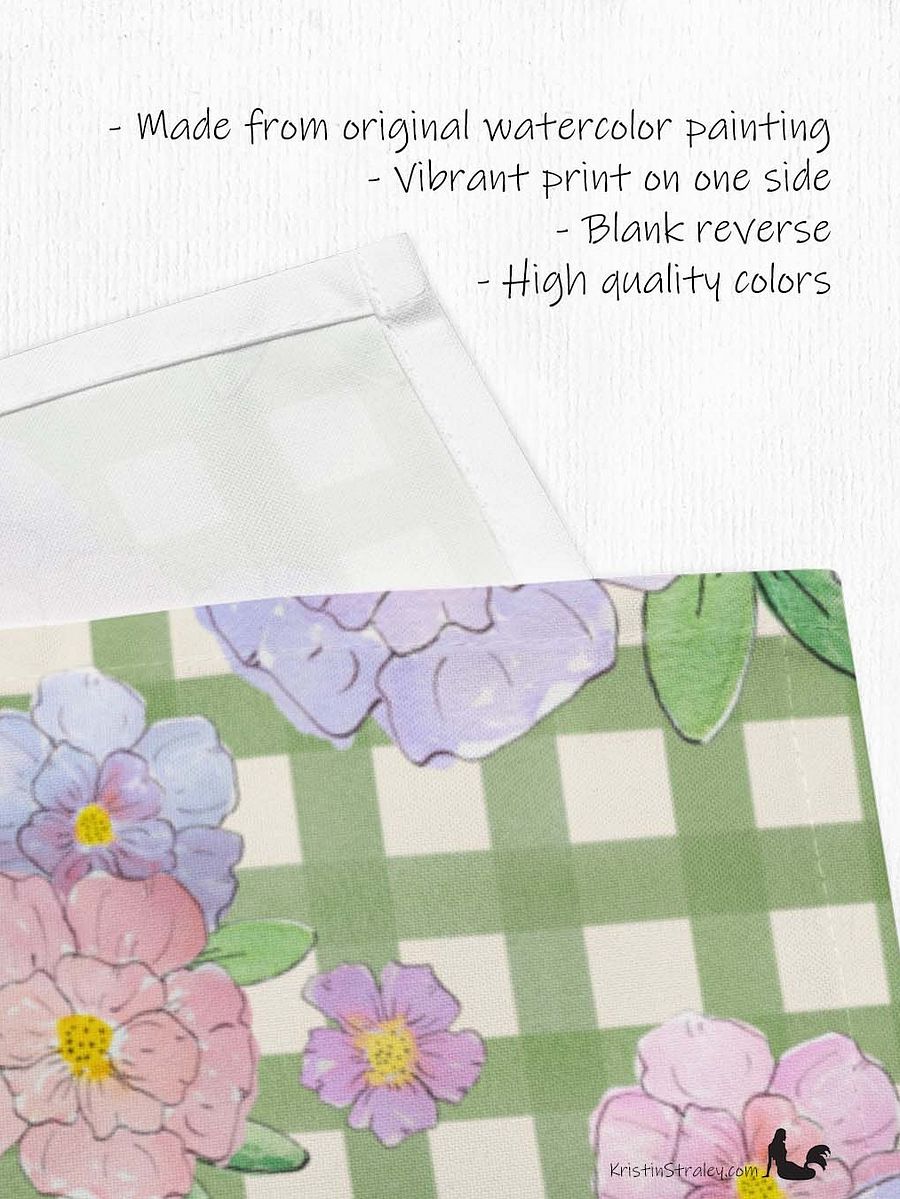 Gingham Blossoms Cloth Napkins Set of 4 product image (3)