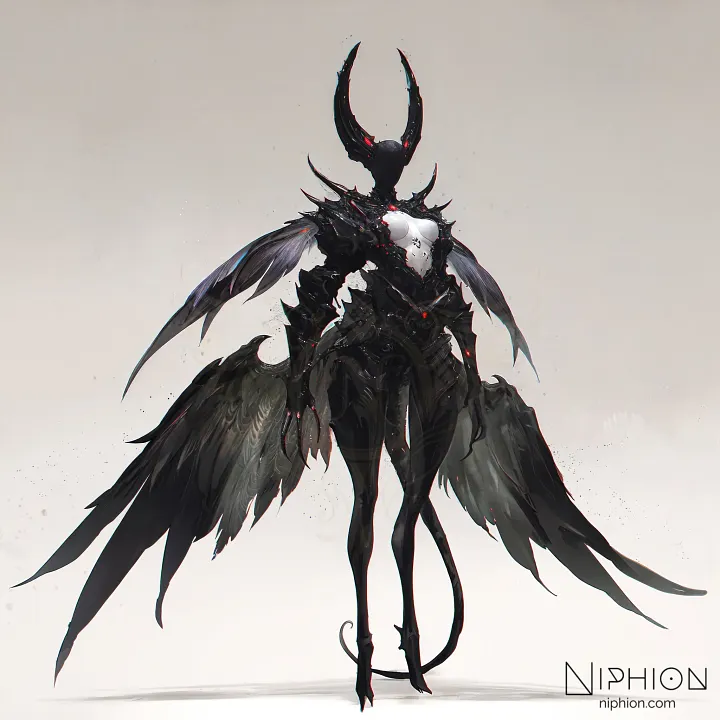 High-Resolution Digital Art – Abyssal Seraph, Character Design #12 product image (1)