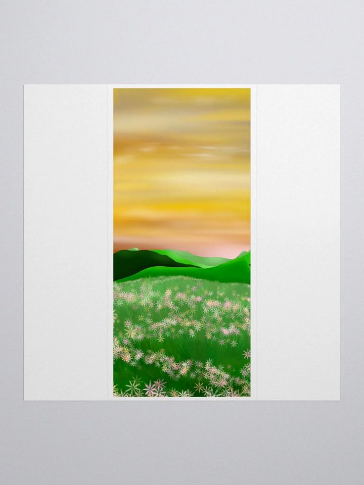 Floral Grass Meadow Sunset Sticker product image (2)
