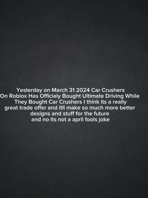 #carcrushers2 #ultimatedriving  #roblox 