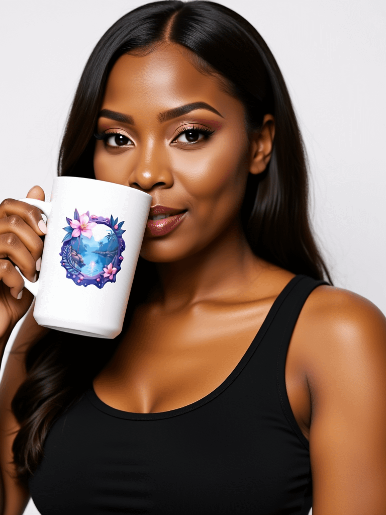 Retro Fantasy Floral Mug product image (2)