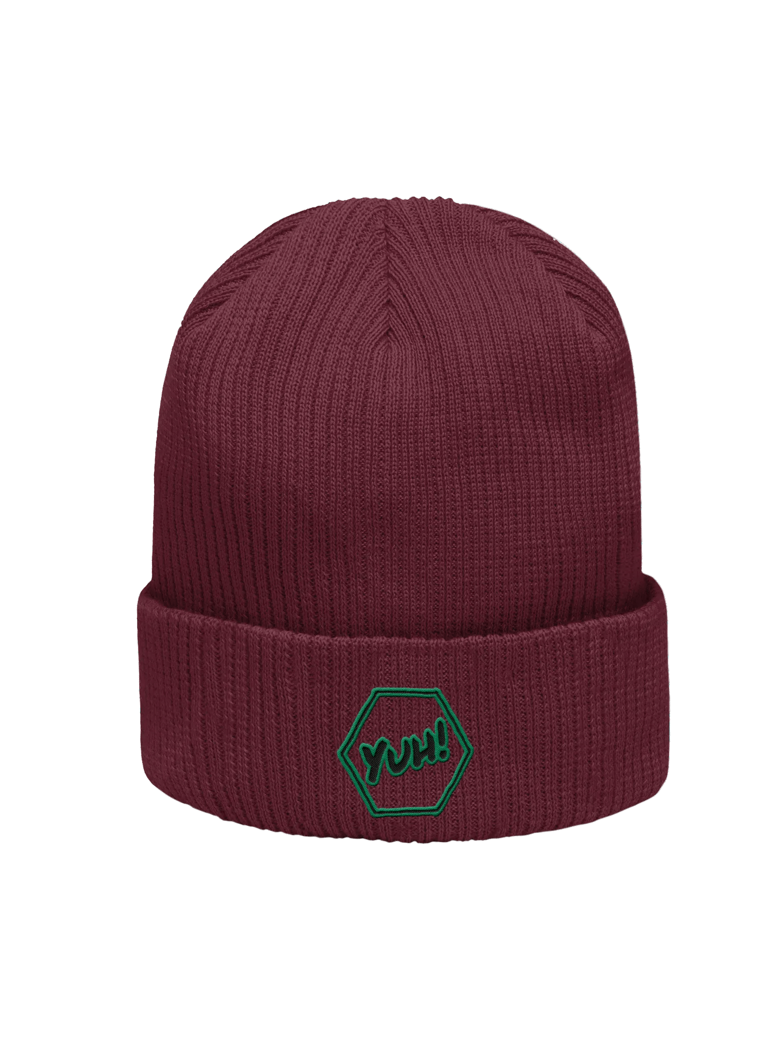 Yuh! in Hanxagon, Reverse Colorway - Atlantis Organic Ribbed Beanie product image (19)
