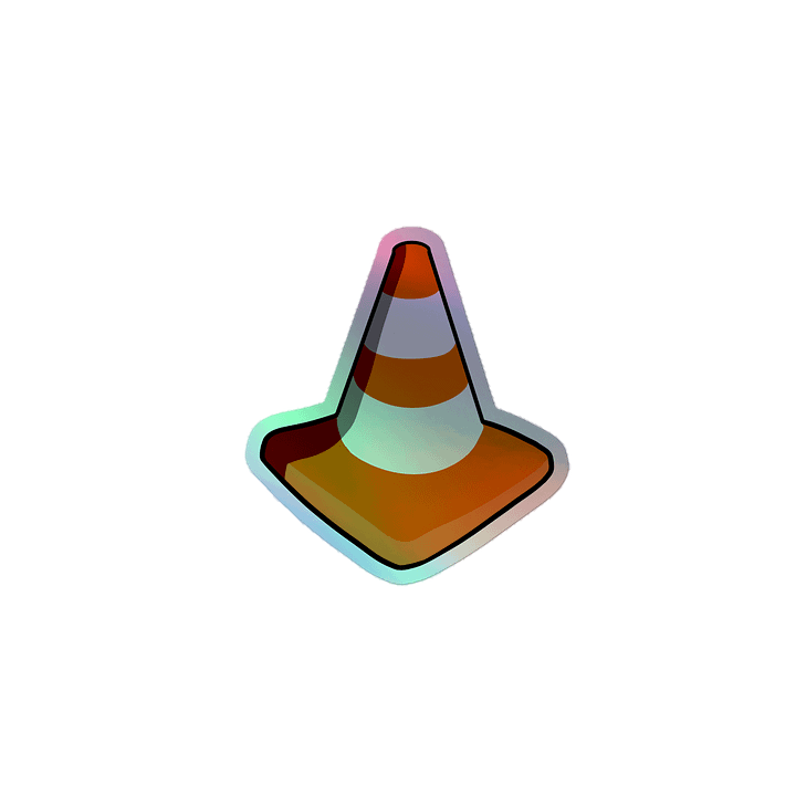 Holographic Traffic Cone Sticker product image (1)