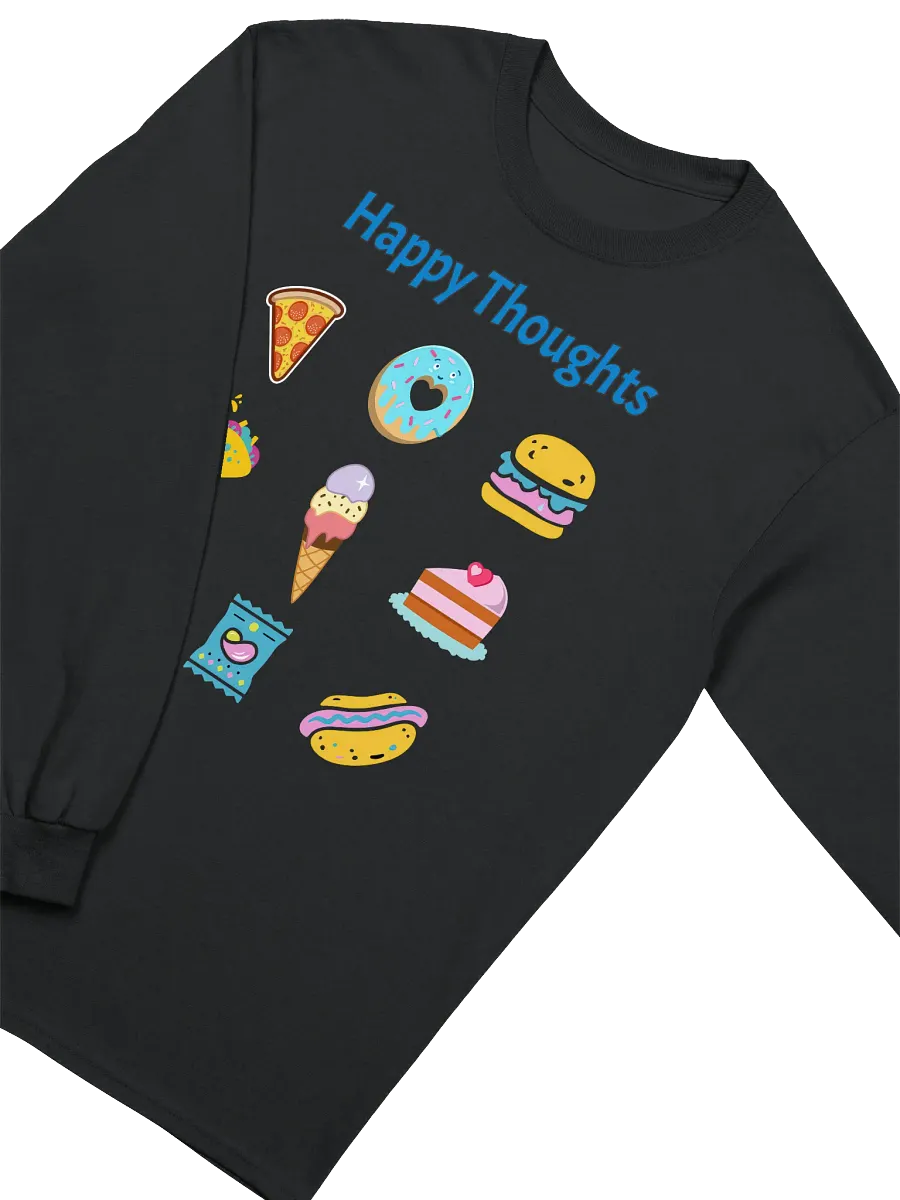 Happy Thoughts - Don't Judge Me - Junk Food - Gildan Ultra Cotton Unisex Long Sleeve T-Shirt product image (4)