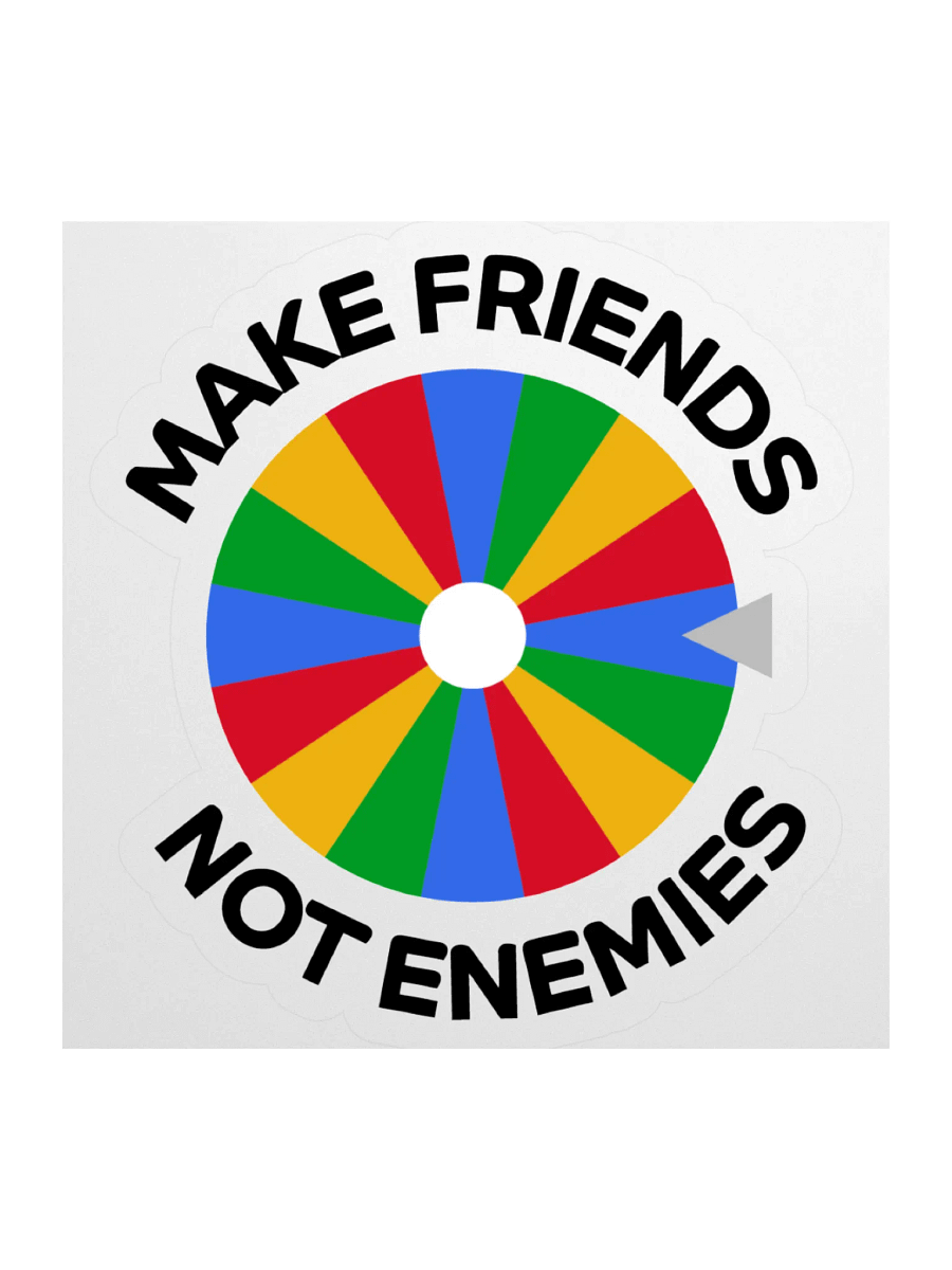 Make Friends Not Enemies Sticker product image (1)