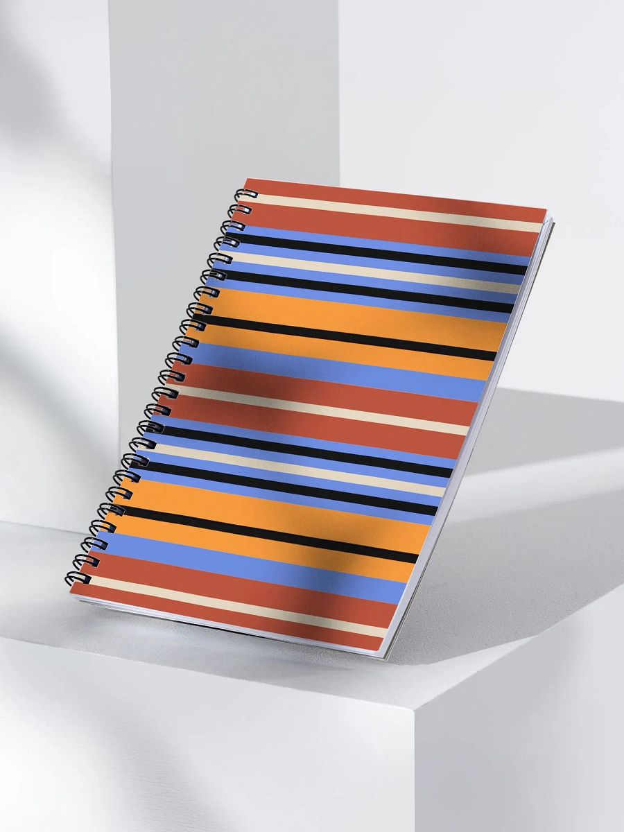 Flat Colored Artistic Line Pattern Design Spiral Notebook product image (3)