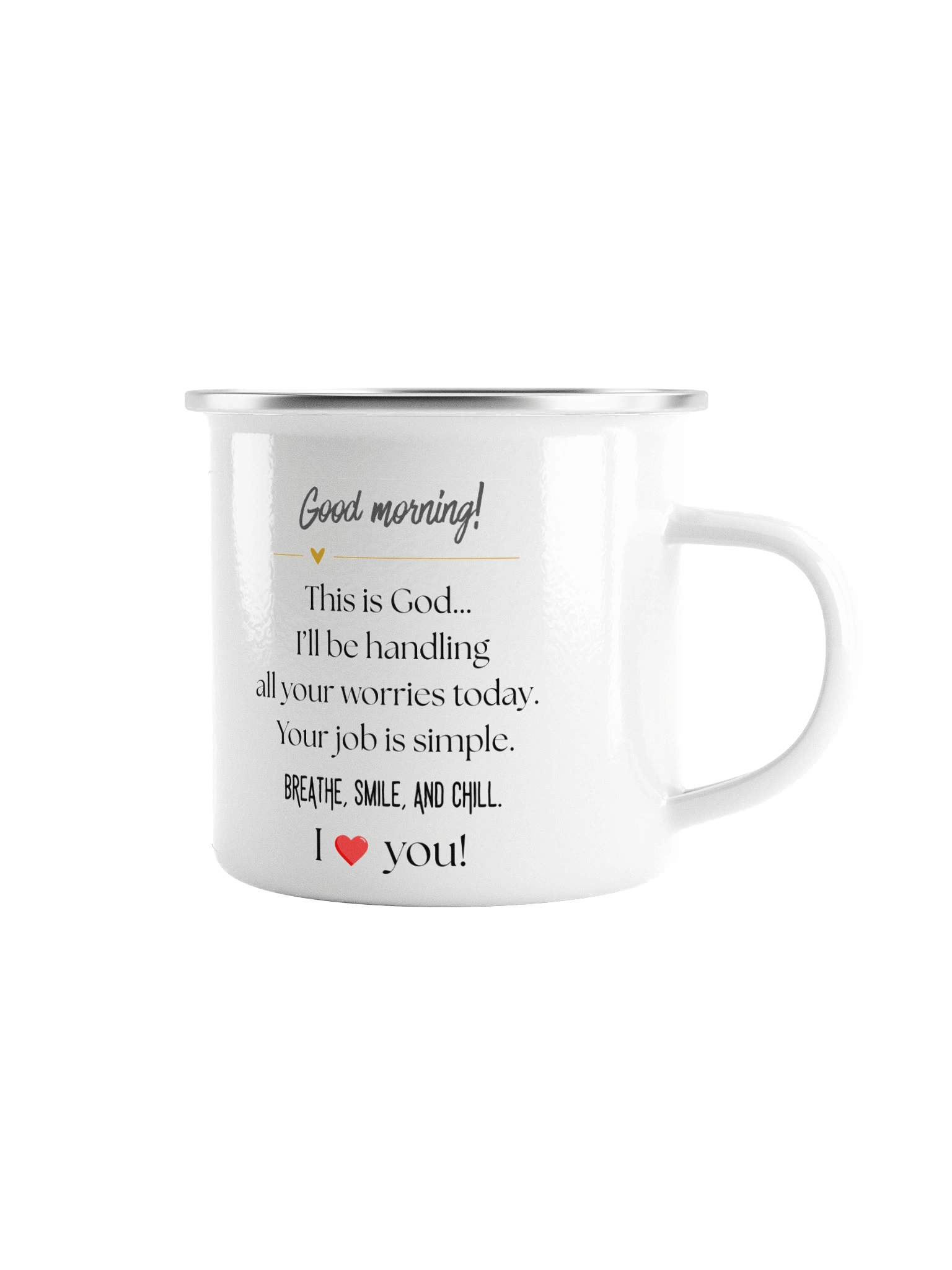 Good Morning Enamel Mug product image (1)