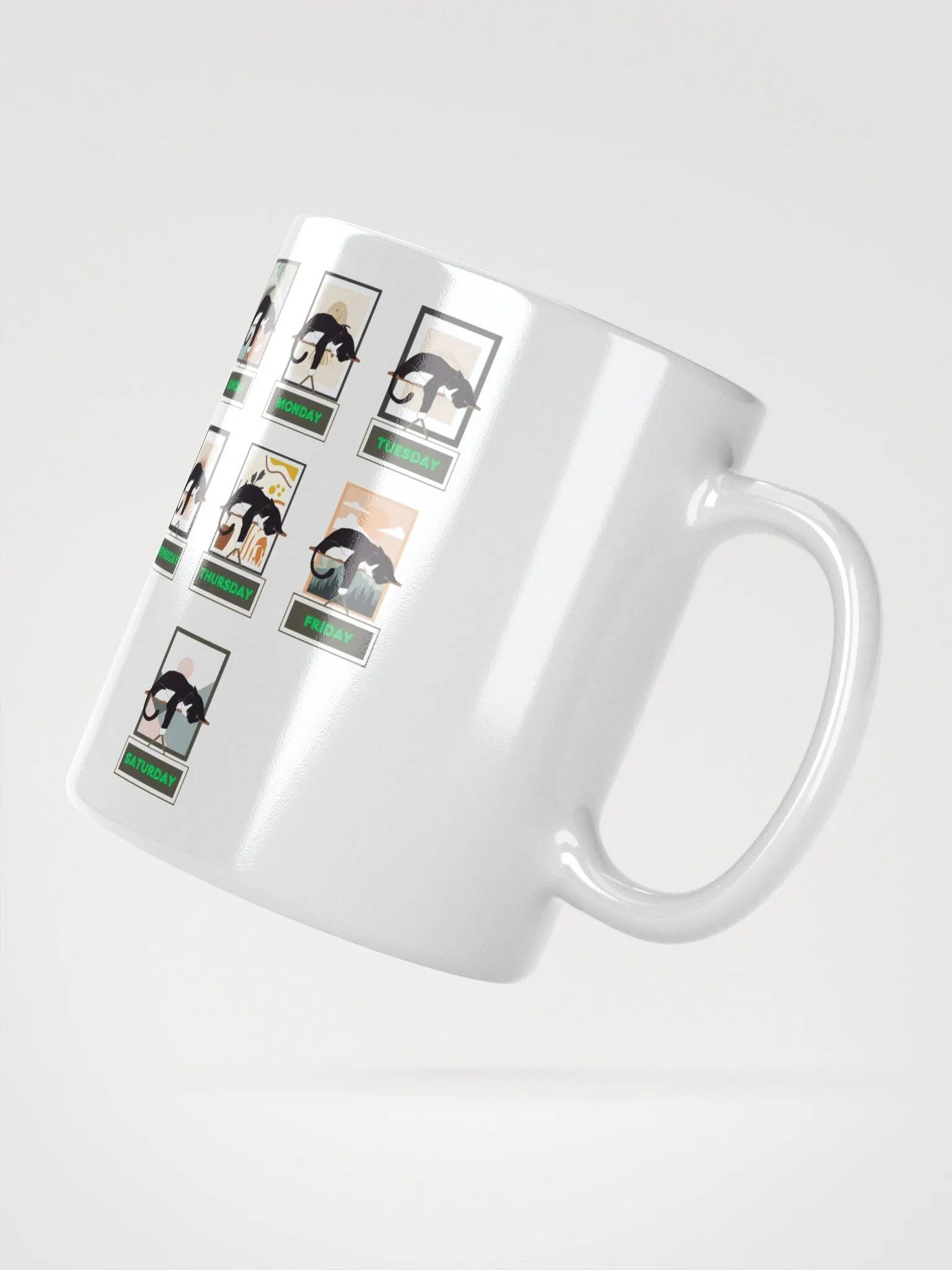 Cats Days of The Week White Mug product image (6)