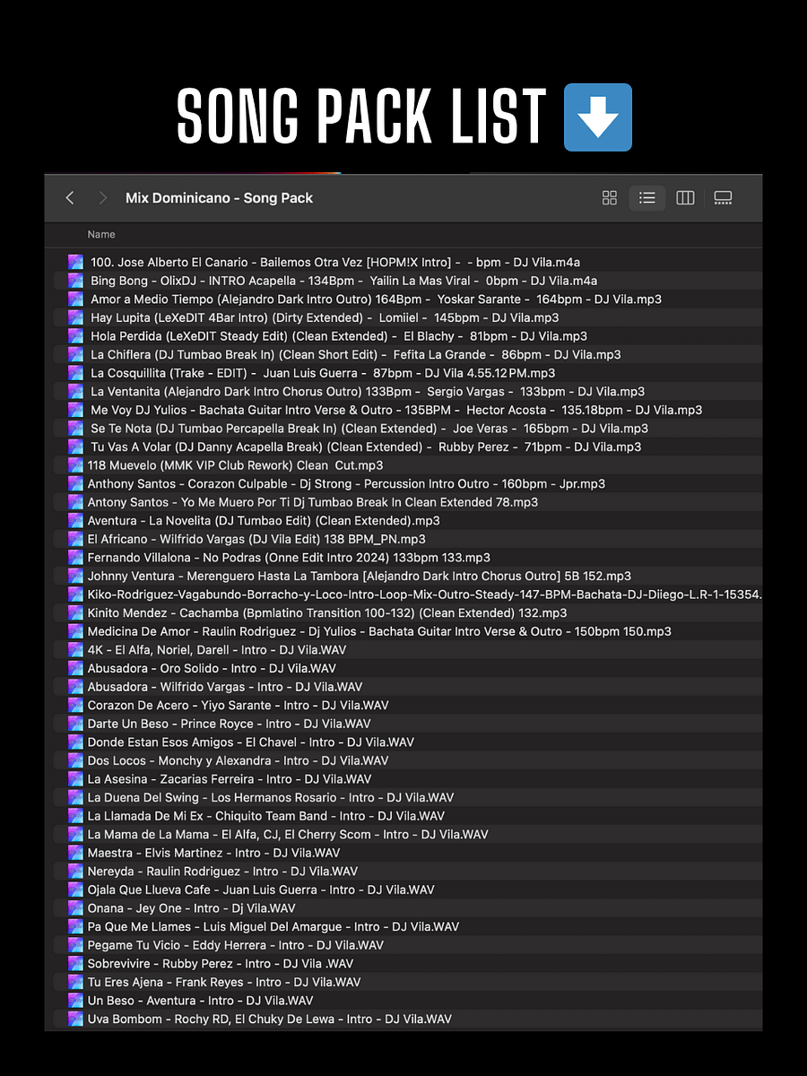 Mix Dominicano - Song Pack/Paquete de Canciones (42 Songs/Canciones) product image (2)