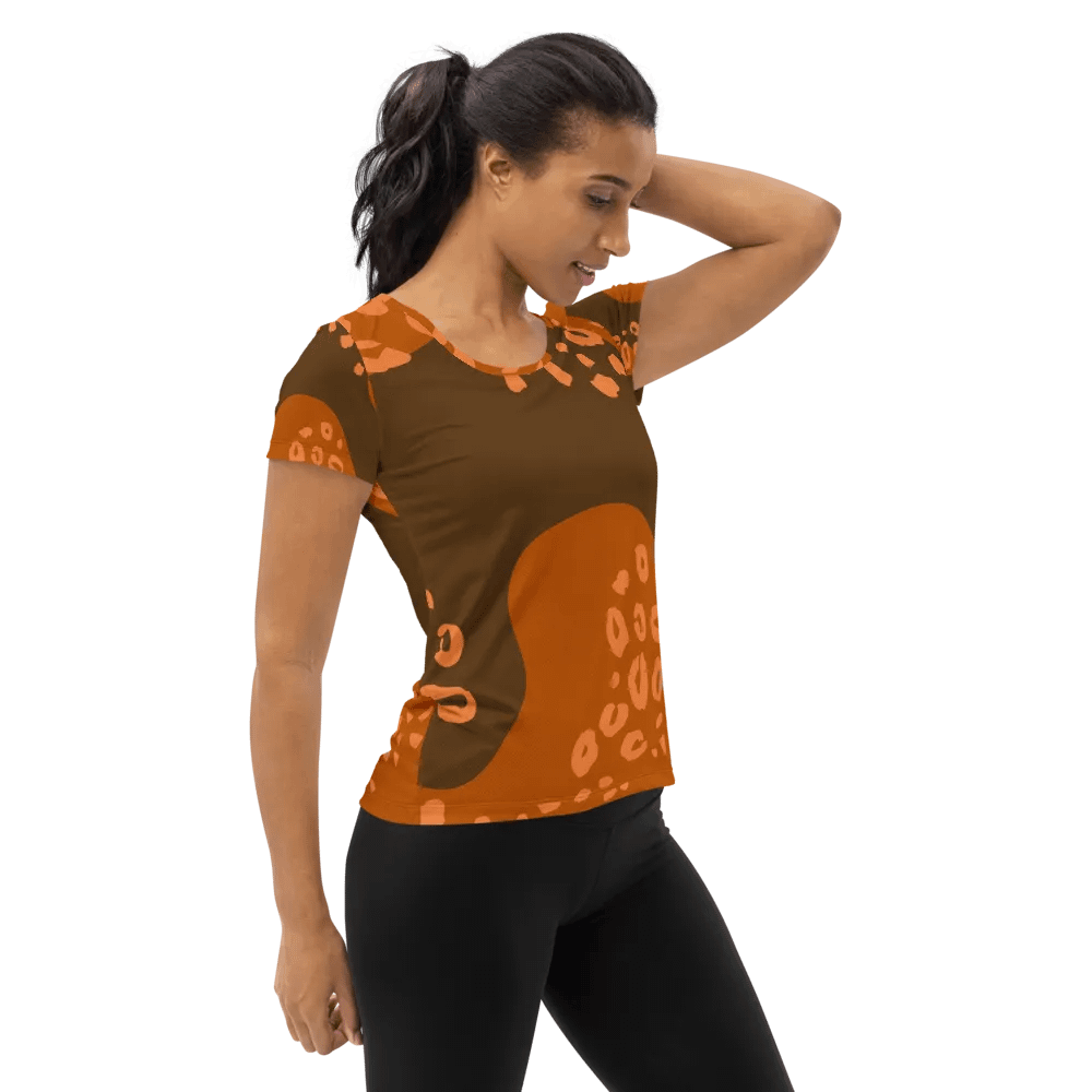 Orange Animal Print Women's Sports Tee product image (4)