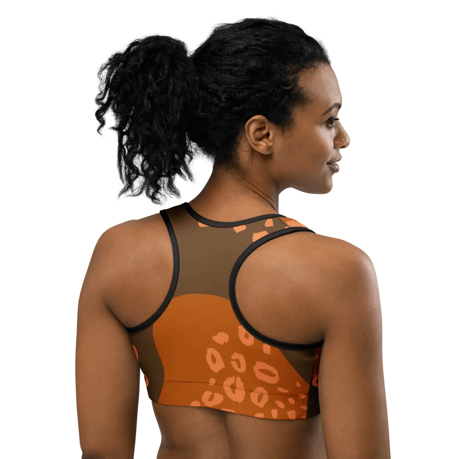Orange Flowing Depths All-Over Sports Bra product image (7)