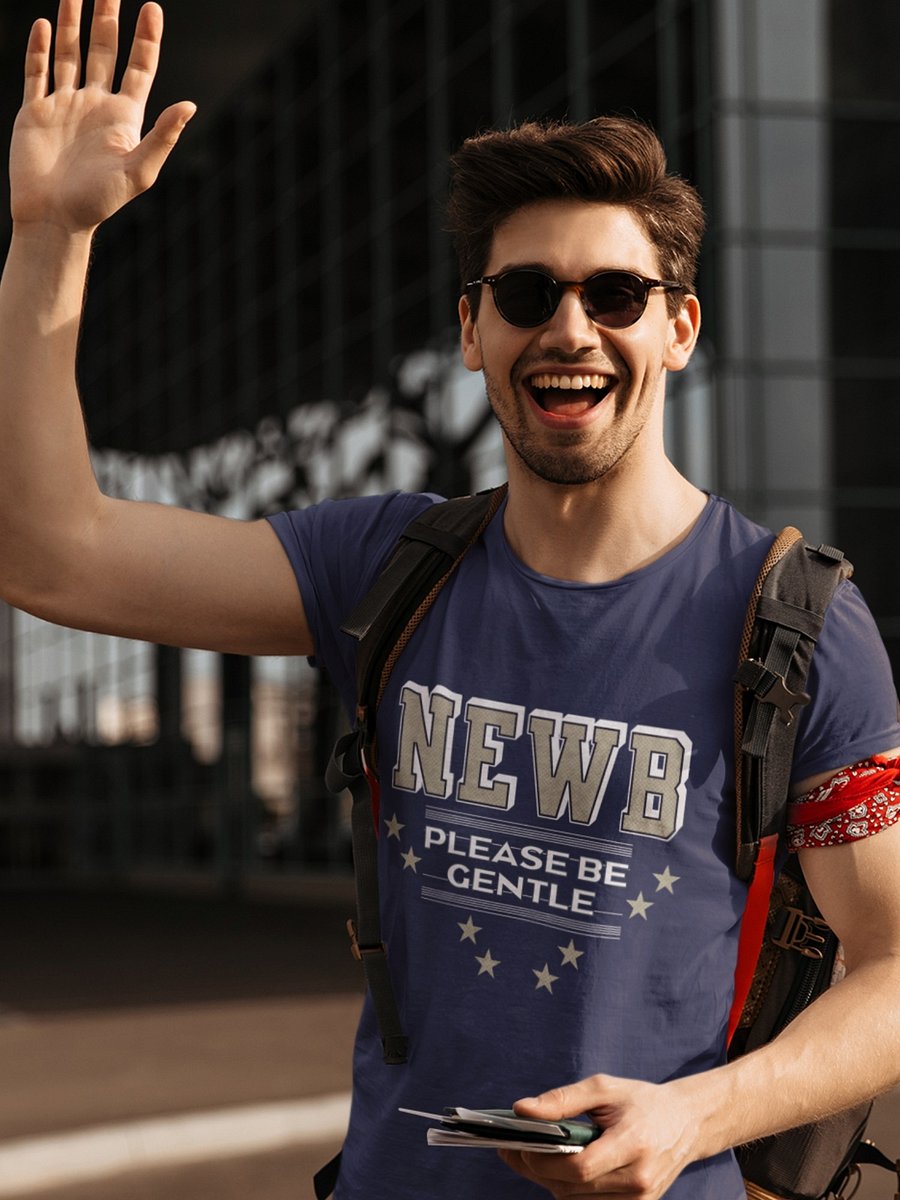 Funny University Shirt for Board Gamers, NEWB Board Game T-shirt on Navy product image (1)