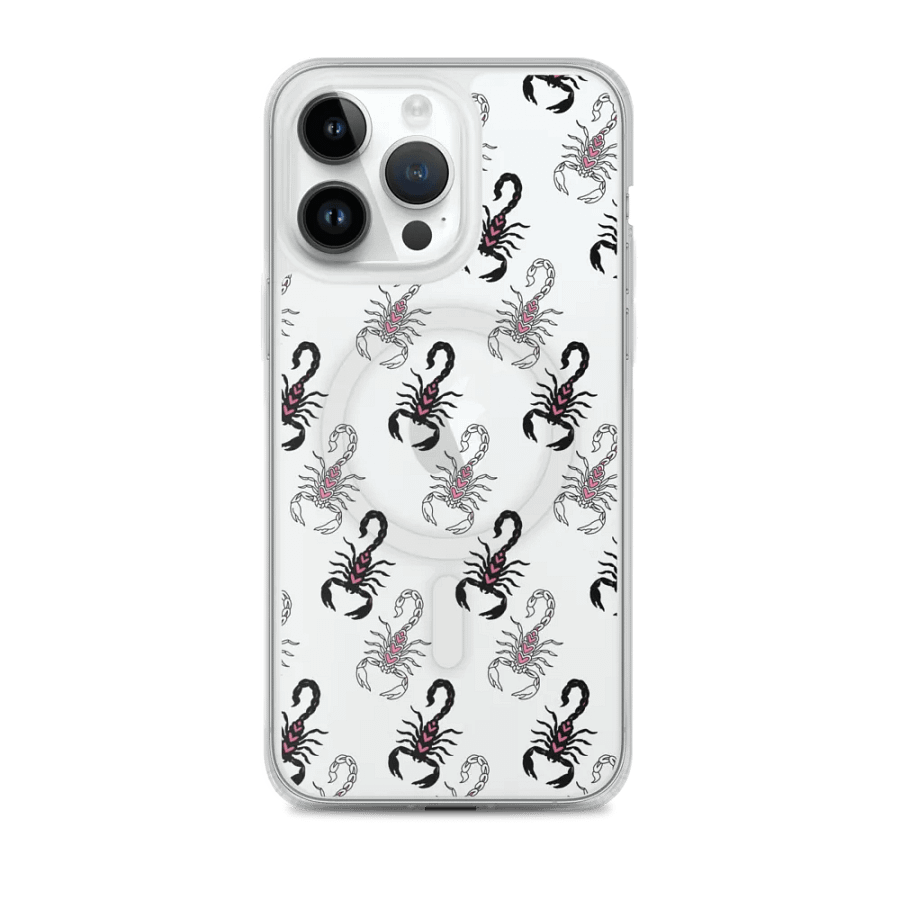Yin n Yang Heart Tailed Scorpions Clear Phone Case product image (1)