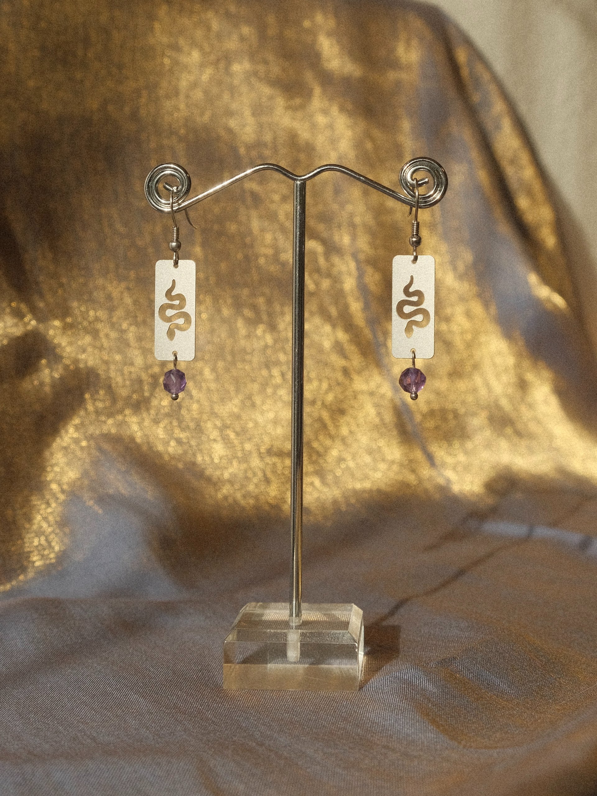 Amethyst Little Snake Earrings product image (5)