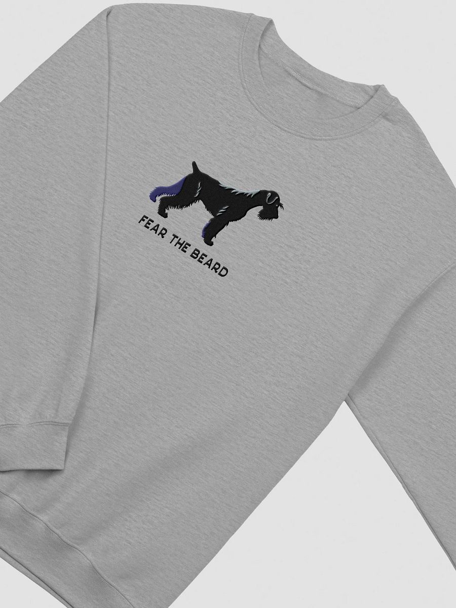 Fear the Beard Sweatshirt (Embroidered) of a Standard Schnauzer(Black) product image (12)