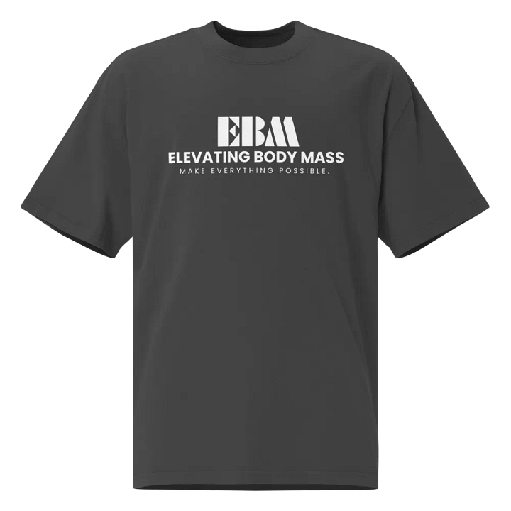 EBM Oversized Faded T-Shirt (White Logo) product image (1)