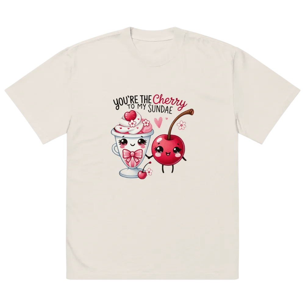 Cherry to my Sundae - Word Pun Oversized Tee product image (14)