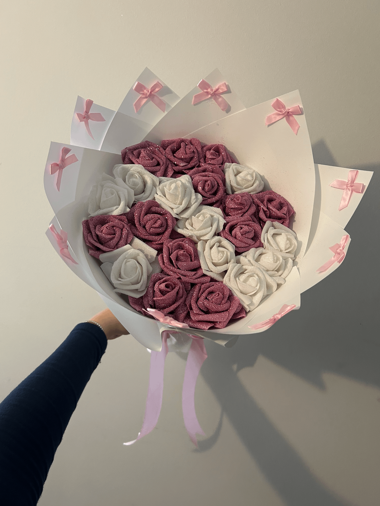 Pink & White Glitter Bouquet product image (3)