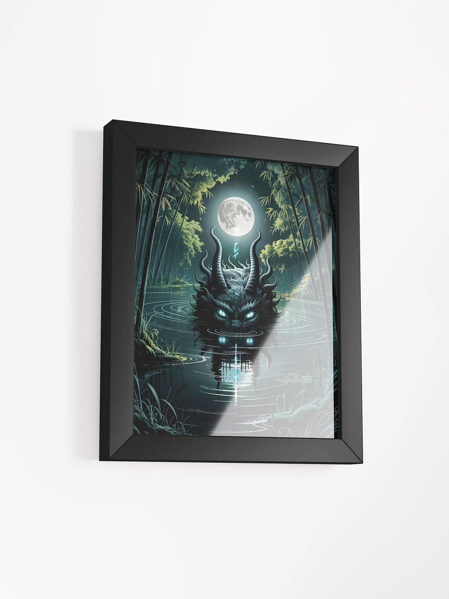 Lunar Dragon Framed Print | Fantasy Creature Wall Art product image (2)