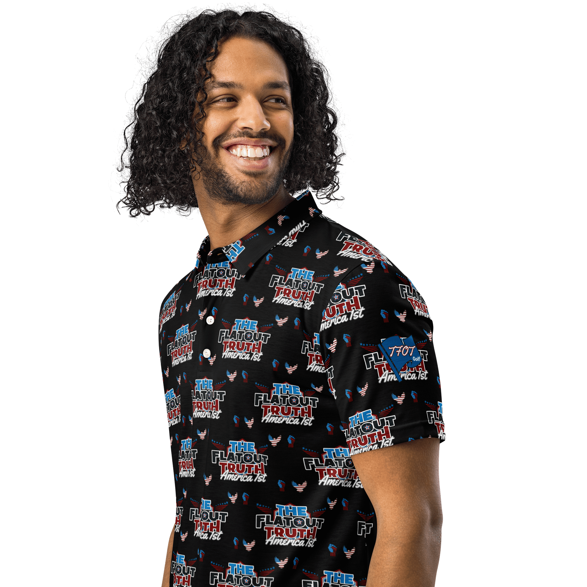 TFOT SlimFit America 1st Black Polo Shirt product image (3)