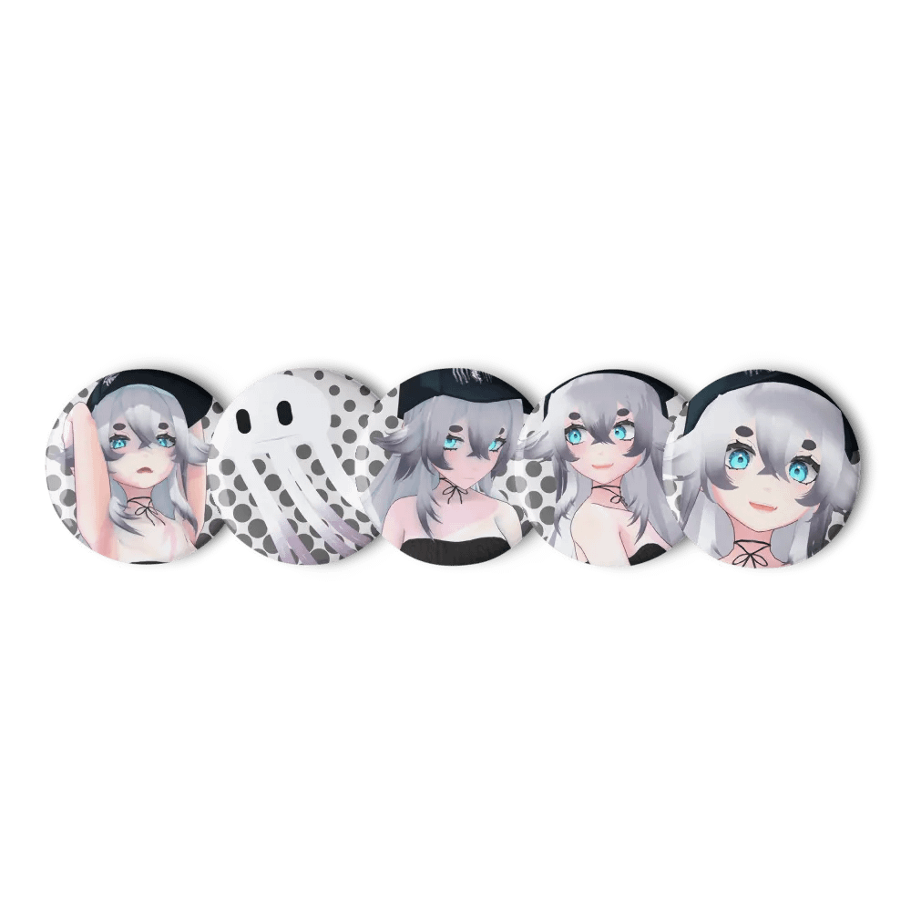 Halftone 3D Style Pin Button Set product image (1)