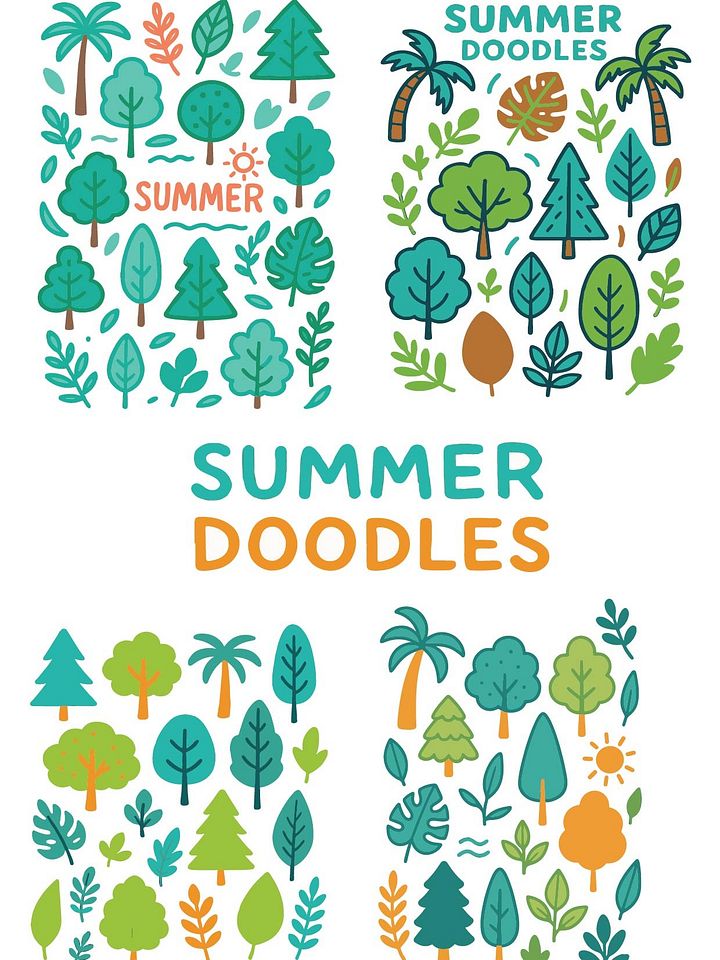 Summer Doodles Instant Download product image (1)