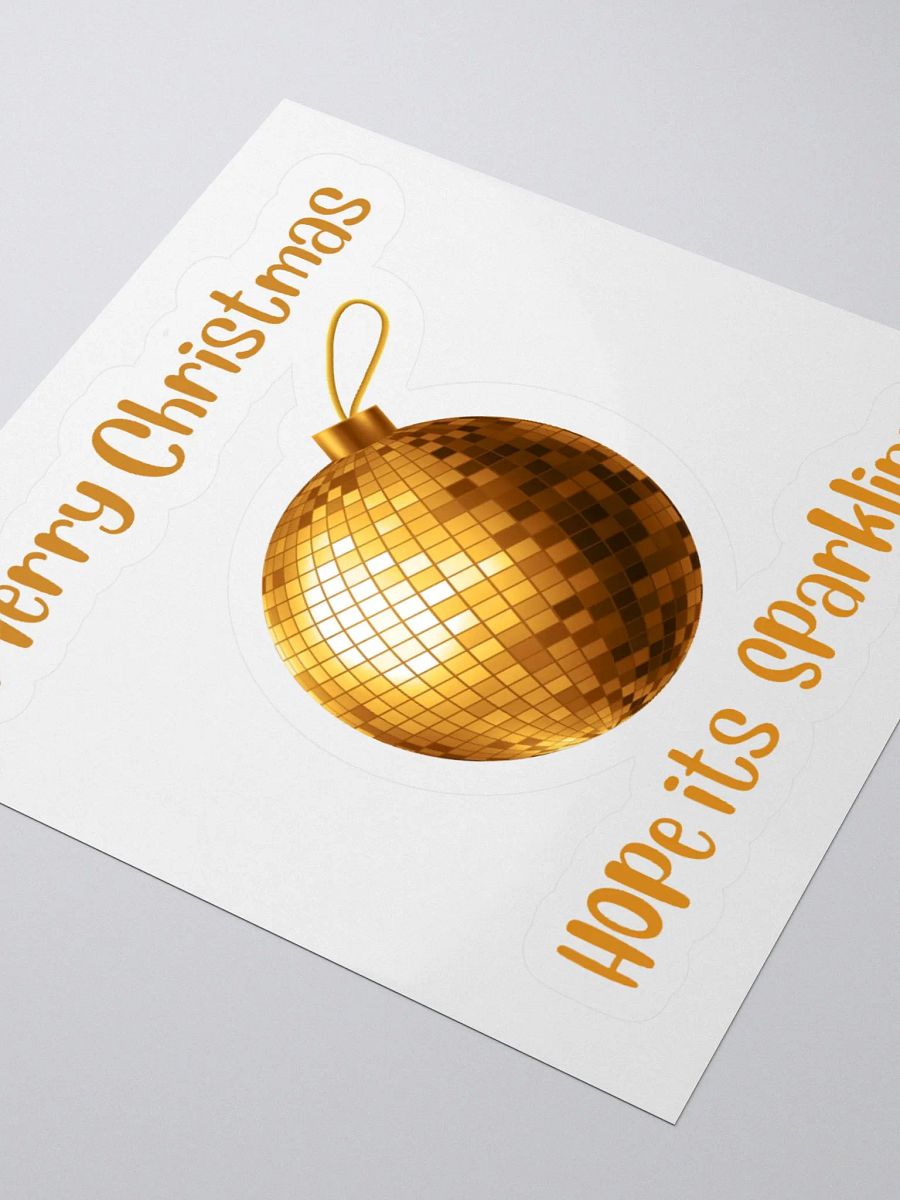 Sparkling Christmas Mirrorball Sticker - Gold product image (7)